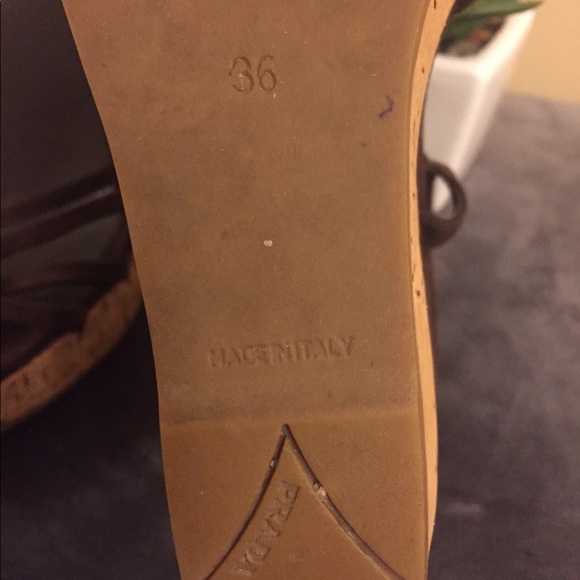 Authentic PRADA Suede Sport Wedges Dark Brown - Picture 7 of 8